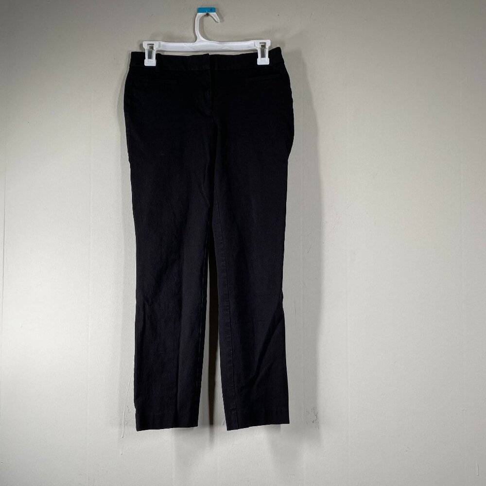 J. Crew Dress Pants Women's 2 (0) Low Rise Stretch Black Office Business